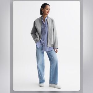 Reiss Gray Bomber Jacket